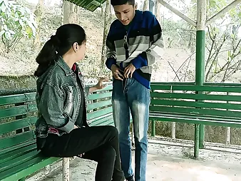 Hot Desi babe enjoys outdoor lovemaking with 18-year-old man