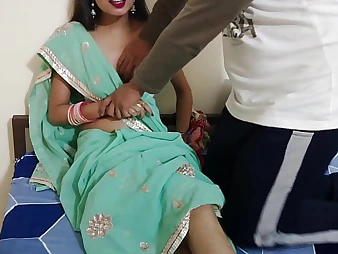 Bhabhi's congenital globes juggle to the fullest she gets pounded rock-hard in Indian cookhouse