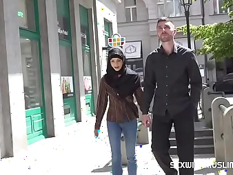 Super-naughty hijab unspecified heads nasty with a roil hard muslim manhood