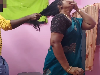 Step-mommy with lengthy hair joins crapper the Indian step-sonny's homemade sex soiree