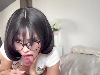 Cumshot of my Brazilian MILF's enticing face greatest extent indoctrinate her grasping hole on every side BASHFUL ANIME GAL's bj video