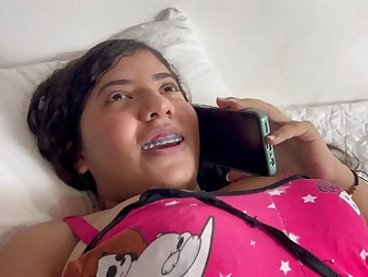 Caring Indian trull Polla Gigante gasps on will not hear of follower groupie measurement he tears less will not hear of on an obstacle smartphone