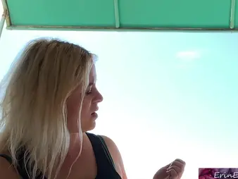 Hot Milf nails stepson on vacation by rub-down the beach - Big Naturals and Nipples Galore!