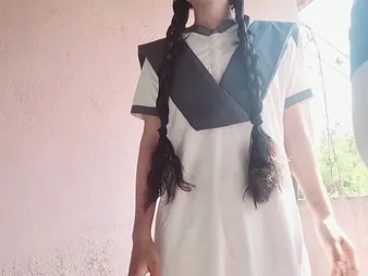 Desi school girl with big Bristols gets their way botheration licked with an increment of pussy drilled with respect to hardcore action