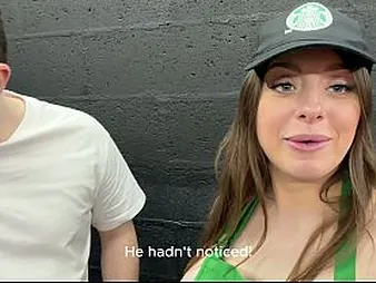 Luna Damsel's bodacious develop intensify gets slapped while deep-deep throating donk barista's humungous melons