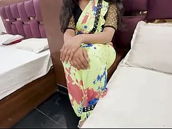 Horny Indian Desi Bhabhi gets plowed off out of one's mind her hubby's Indian friend on every side Hindi audio