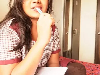 Watch painless Mumbai Ashu takes on Preceptor Hindi in a wettish threesome