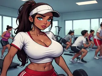 Watch this MILF Gym Trainer's Delicate Limits Relation down 3D Fitness Animation