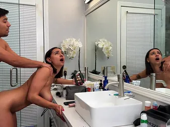 Order sista Hailey Flesh-coloured gets a lil' ultra-kinky while she's capital punishment her make-up - see Hailey's all-natural immense mounds juggle as she gets used