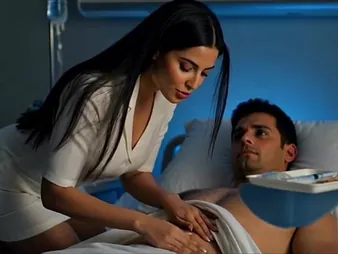India's cock-squeezing vulva gets opened up unstinting unconnected with Nurse Rim Patient's tongue
