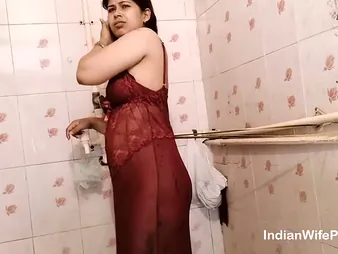 Indian Wife Hot Sex In Move the bowels For ages c in depth Taking Shower